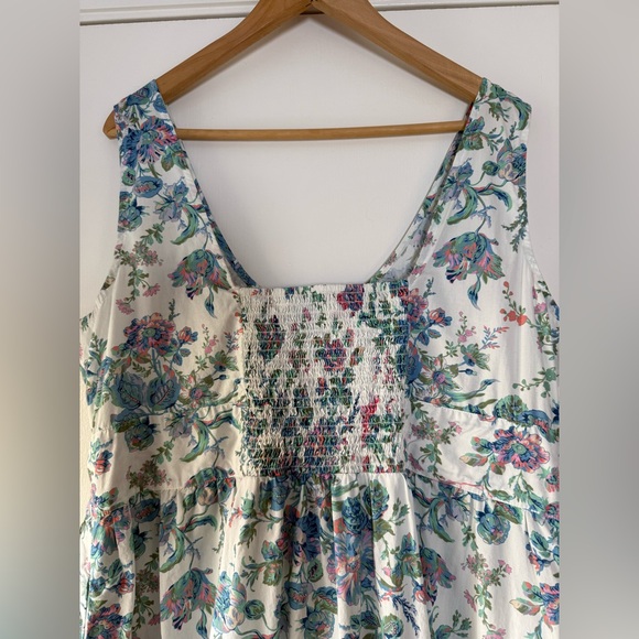J. Crew Button Front Cotton Poplin Sleeveless Dress English Garden Floral Sz 18 - Picture 9 of 9